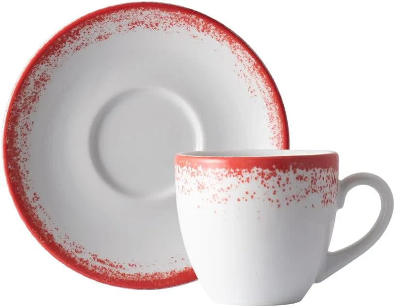 Aparelho de Jantar Decoração Névoa Vermelho 30 Peças
