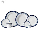 Aparelho de Jantar Decoração Névoa Azul 30 Peças