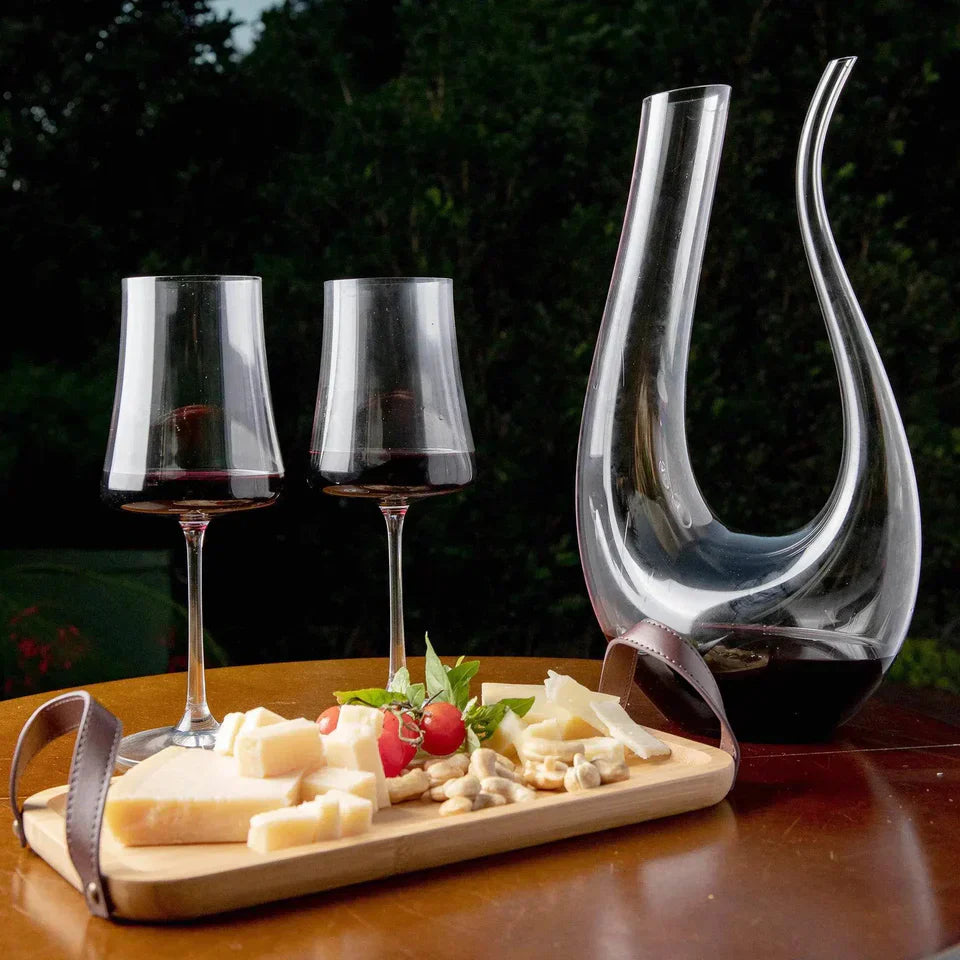 Kit Promocional: Decanter em Cristal Vinogusto + Jogo 6 Taças de Vinho em Cristal para Vinho Sommelier 460ml