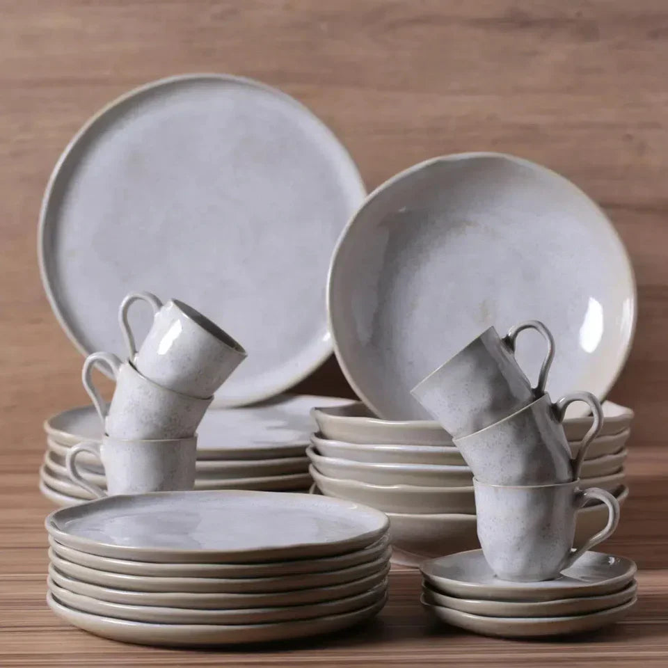 Aparelho de Jantar Stoneware Bio Latte 30 Peças LANÇAMENTO